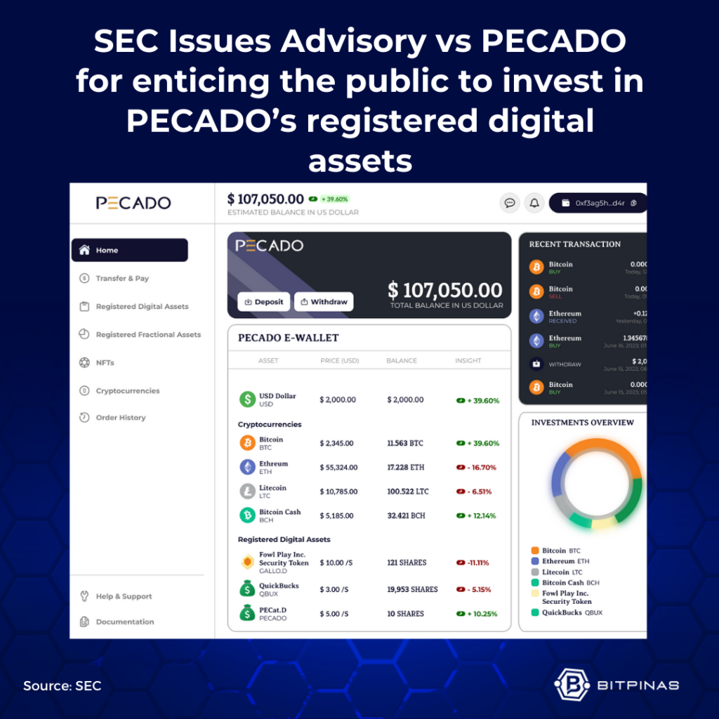 SEC Issues Advisory vs Ulisensiert Pecado - Ashtree Block Ventures | BitPinas
