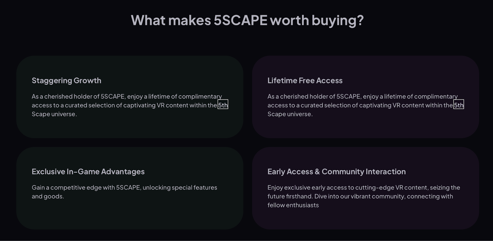 5th Sscape는 토큰 사전 판매를 통해 비교할 수 없는 VR 모험을 열어줍니다 – 투자자가 PlatoBlockchain 데이터 인텔리전스의 기회를 놓치지 말아야 하는 이유. 수직 검색. 일체 포함.