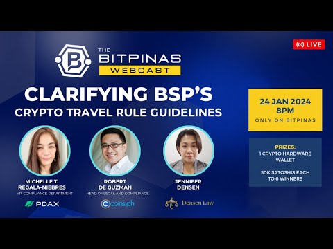 Esclarecendo as diretrizes de regras de viagens criptográficas do BSP | Webcast 36 | BitPinas