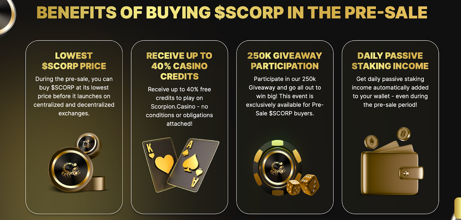 Daily Rewards Based on Casino Performance – $SCORP Presale Crosses $2.8M Ahead of Exchange Listing Crypto staking PlatoBlockchain Data Intelligence. Vertical Search. Ai.