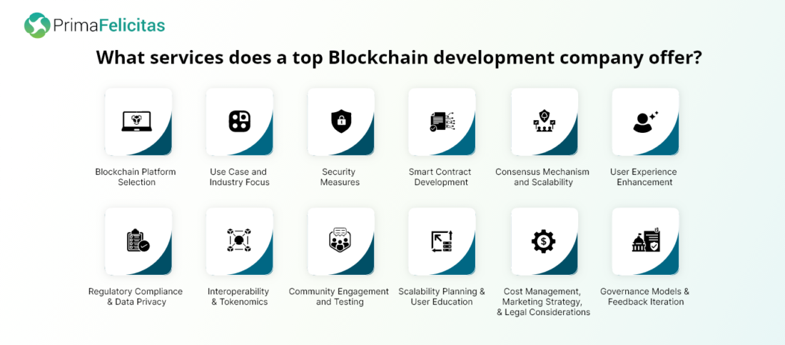services does a top Blockchain development company offer