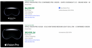 Предварительные заказы на Scalped Vision Pro проданы за 6,000 долларов