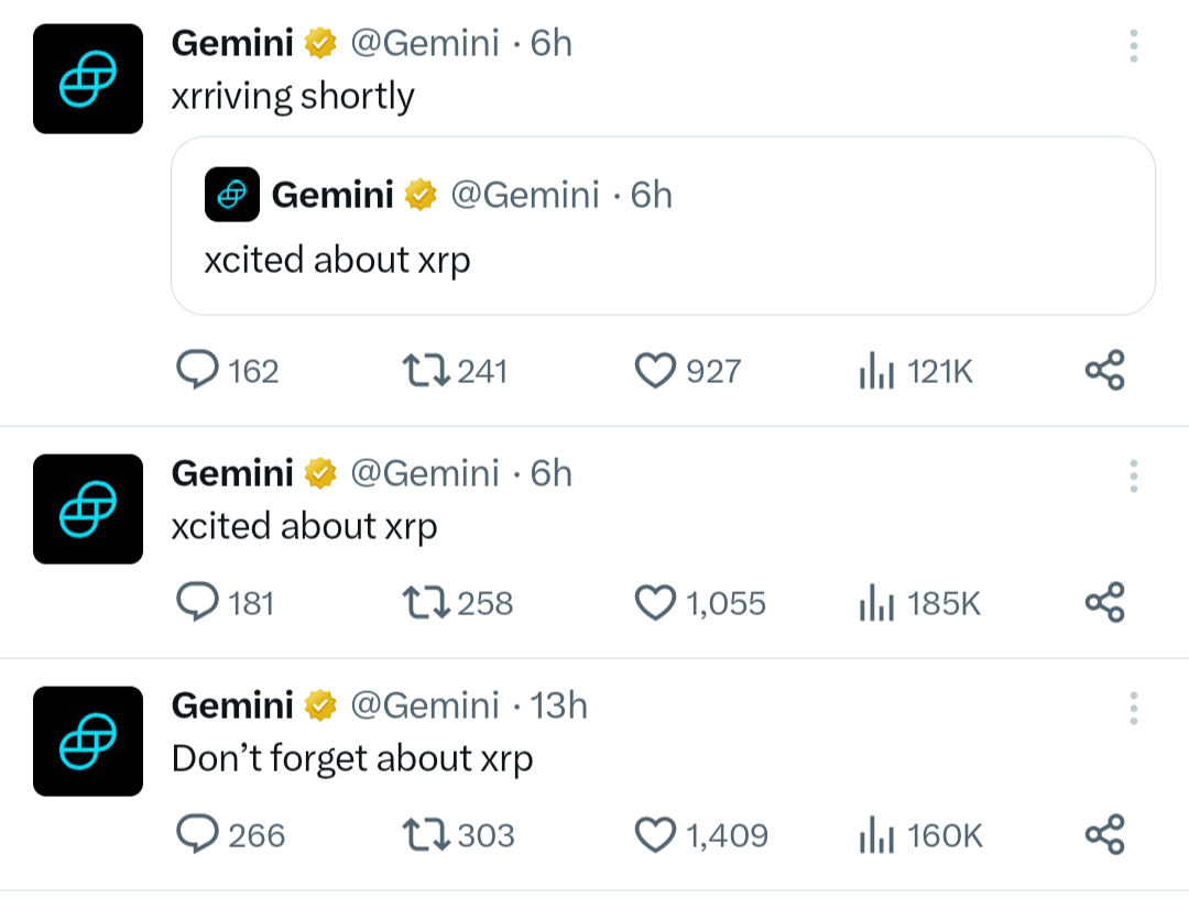 Gemini XRP Social Campaign