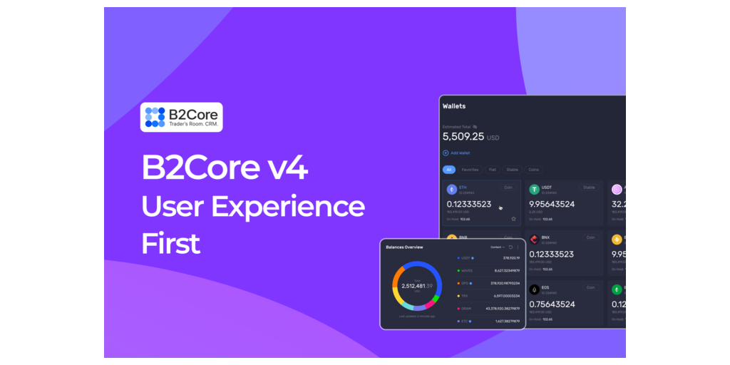 The New B2Core v4 - Modern Interfaces and Revamped Designs crypto transactions PlatoBlockchain Data Intelligence. Vertical Search. Ai.