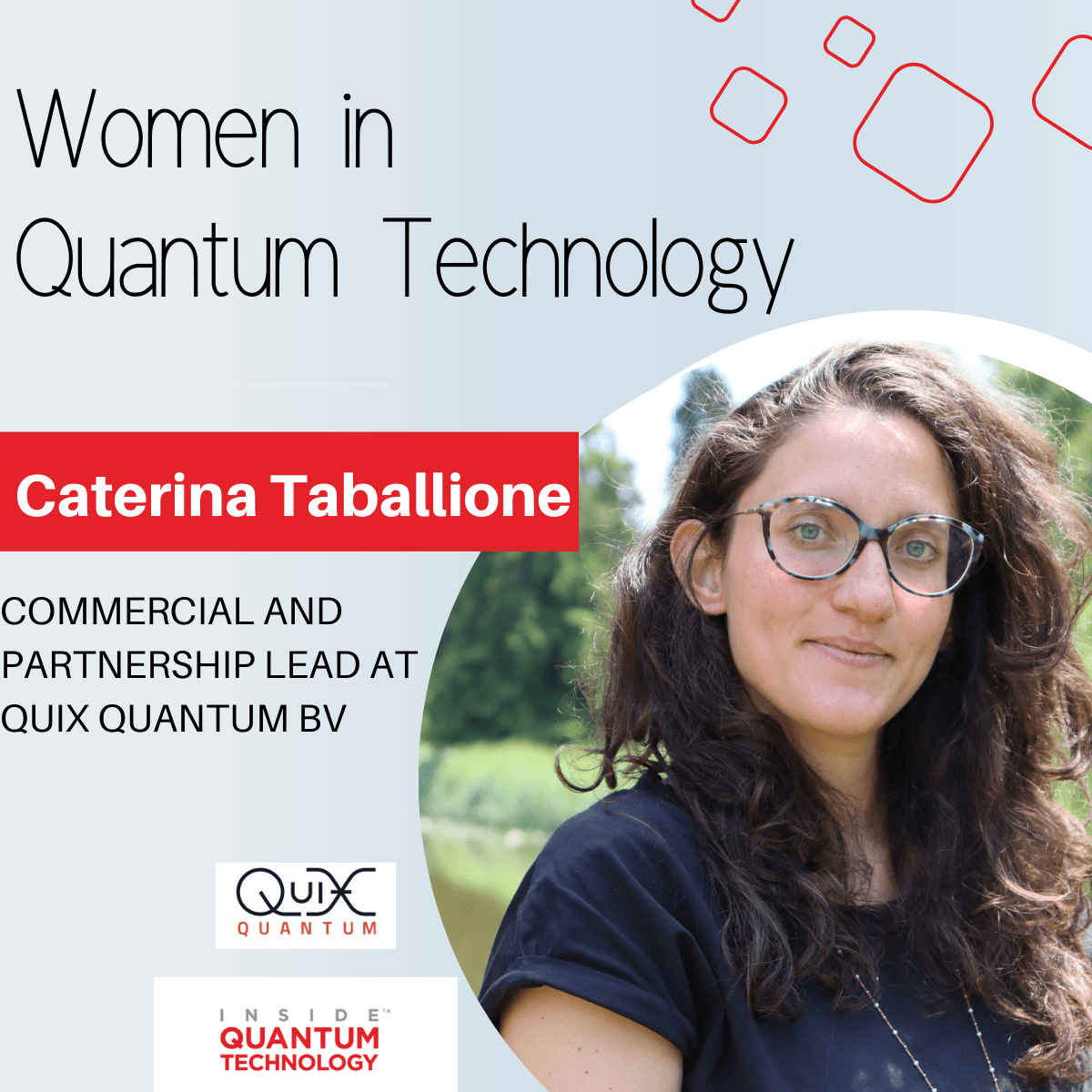 نساء تكنولوجيا الكم: كاترينا تاباليوني من QuiX Quantum BV - داخل تكنولوجيا الكم