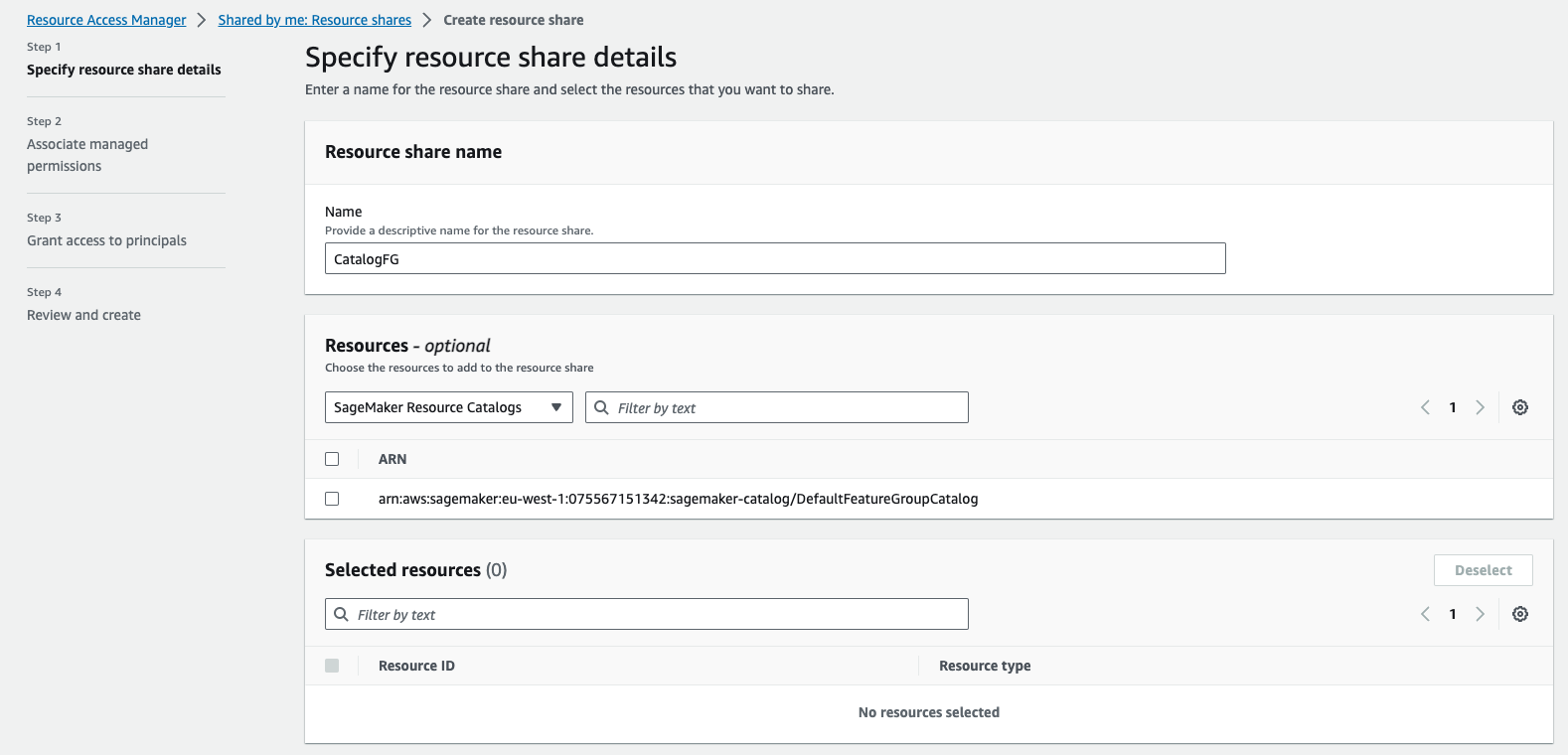 Amazon SageMaker 機能ストアがクロスアカウント共有、検出、アクセスをサポートするようになりました |アマゾン ウェブ サービス PlatoBlockchain データ インテリジェンス。垂直検索。あい。