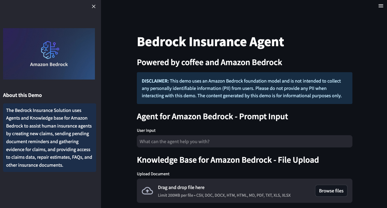 Automatize o ciclo de vida de sinistros de seguro usando agentes e bases de conhecimento para Amazon Bedrock | Inteligência de dados PlatoBlockchain da Amazon Web Services. Pesquisa vertical. Ai.