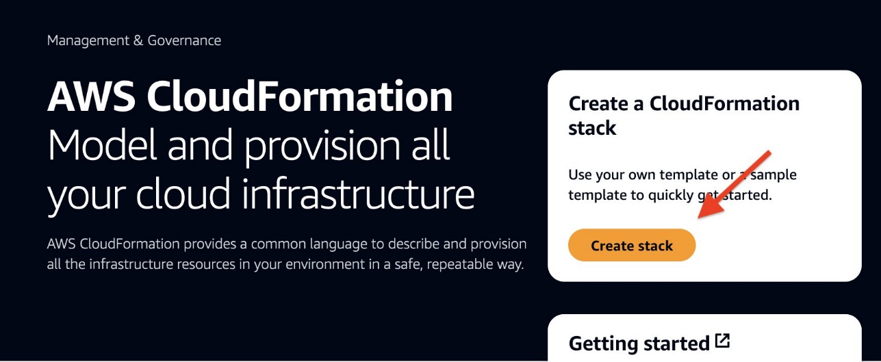 Cloudformation-startpagina