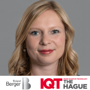 Carina Kiessling, vodja grozda »Quantum, Photonics & Optics« za Roland Berger je govornica IQT The Haag 2024 - Inside Quantum Technology