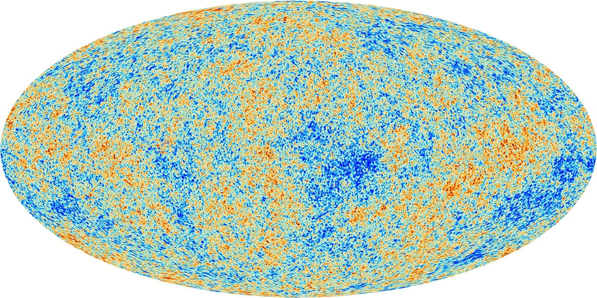 Planck-kaart van de kosmische microgolfachtergrond