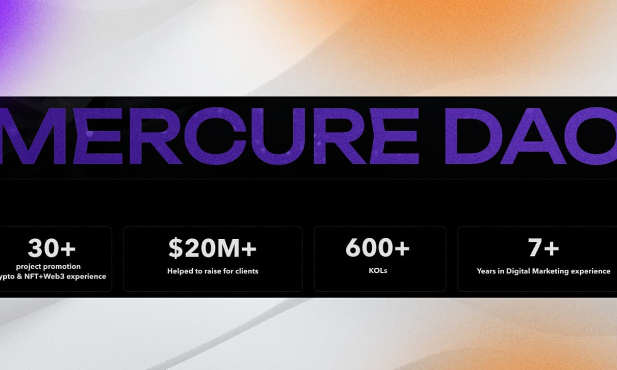 Η Mercure DAO συγκεντρώνει 1.5 εκατομμύρια δολάρια για να ηγηθεί της επανάστασης στο Web3 Incubation PlatoBlockchain Data Intelligence. Κάθετη αναζήτηση. Ολα συμπεριλαμβάνονται.