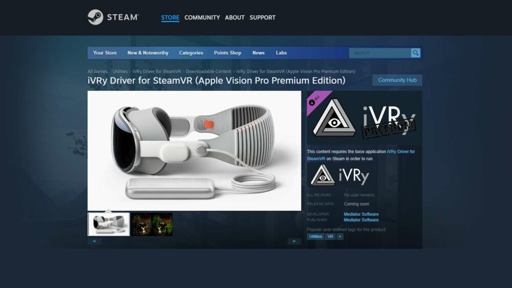 Driver SteamVR pentru Vision Pro și suport pentru controler Acum în dezvoltare