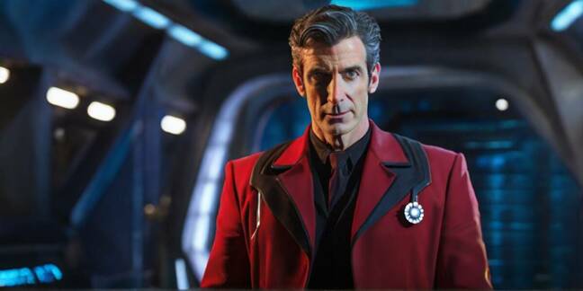Doctor Who i en Starfleet-uniform