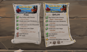 Dungeon Full Dive vil være gratis for spillere, $50 for GM'er