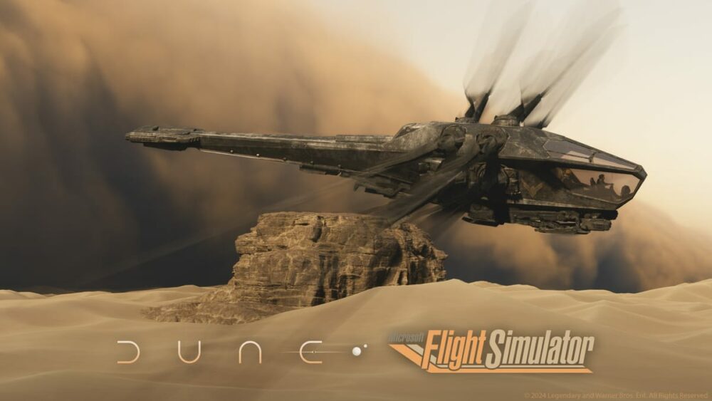Repülni a Dune Ornithopterrel VR-ben Flight Simulator segítségével