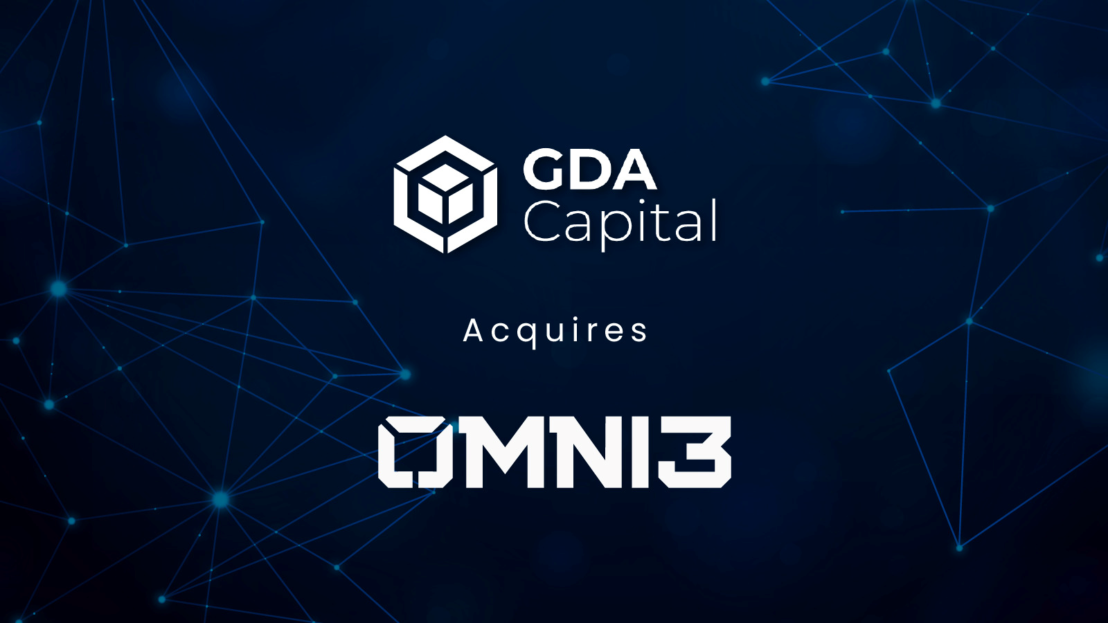 GDA Capital adquiere Omni3 y se expande a Singapur con el nuevo Blockchain PlatoBlockchain Data Intelligence, líder en juegos. Búsqueda vertical. Ai.