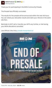 Mon Protocol Pre-Sale Ends in 8 Minutes, Raises $7.1M | BitPinas