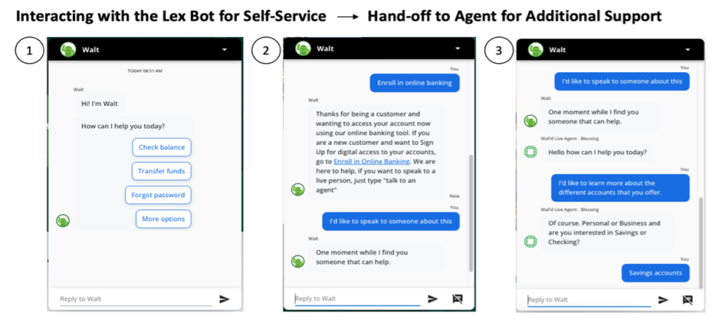 Provide live agent assistance for your chatbot users with Amazon Lex and Talkdesk cloud contact center | Amazon Web Services template PlatoBlockchain Data Intelligence. Vertical Search. Ai.