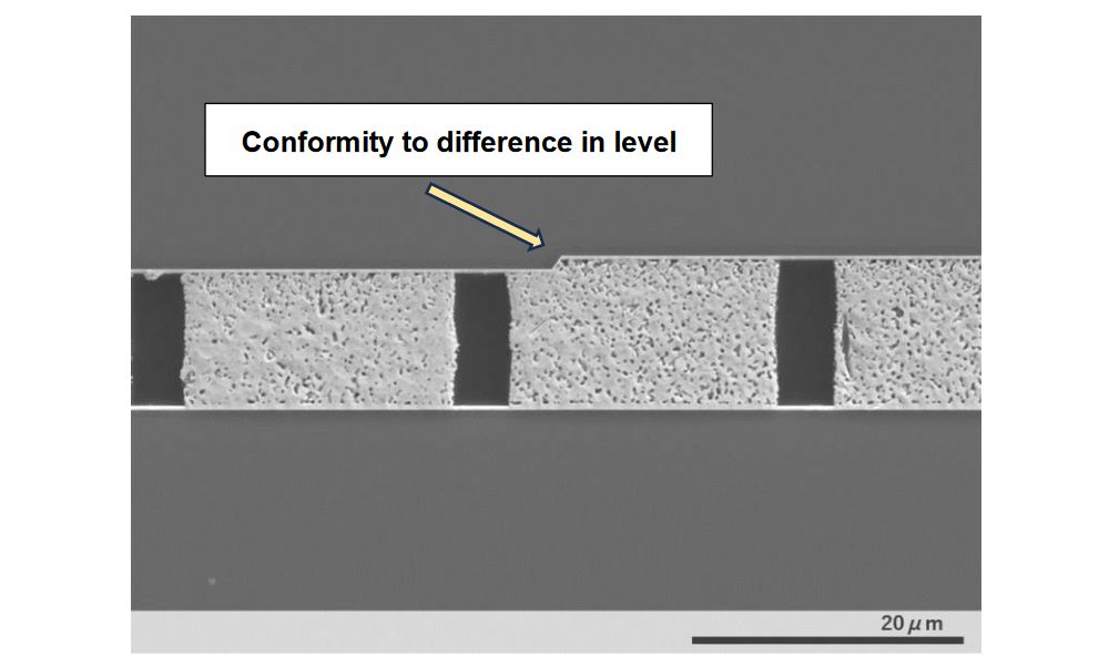 Figur 2. AuRoFUSE™ præform SEM-billede, der viser absorption af ujævnheder under limning