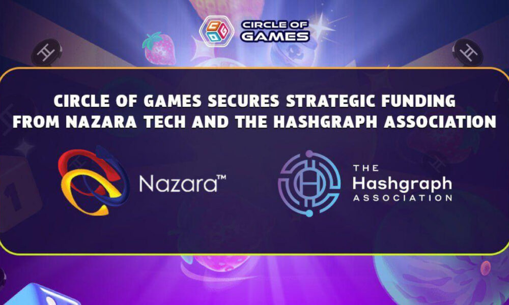 Circle of Games ได้รับเงินทุนเชิงกลยุทธ์ 1 ล้านดอลลาร์จาก Nazara Technologies และ The Hashgraph Association