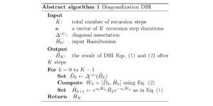 Dupla zárójeles kvantum algoritmusok átlósításhoz