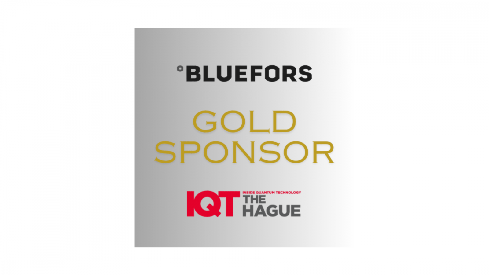 Bluefors é patrocinador ouro da conferência IQT de Haia na Holanda em abril de 2024.