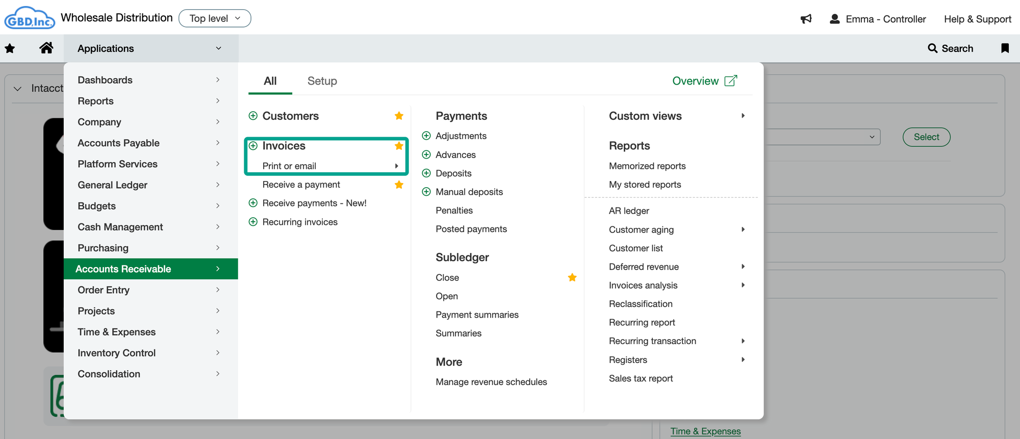 Managing Invoices on Sage Intacct