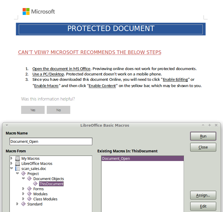 Microsoft beskyttet dokument
