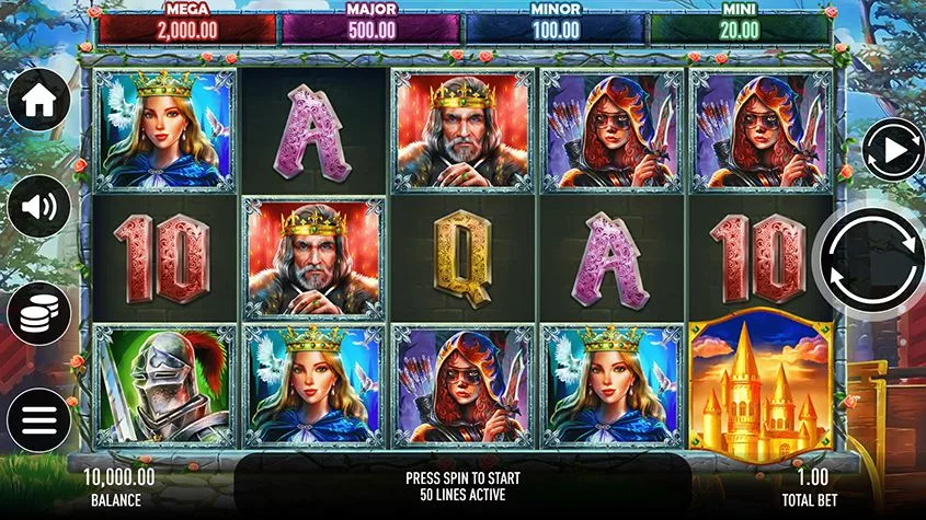 Throne of Camelot slot gameplay