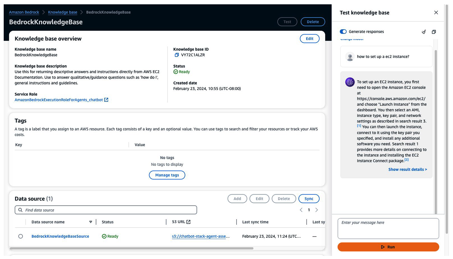 Automate chatbot for document and data retrieval using Agents and Knowledge Bases for Amazon Bedrock | Amazon Web Services watching PlatoBlockchain Data Intelligence. Vertical Search. Ai.