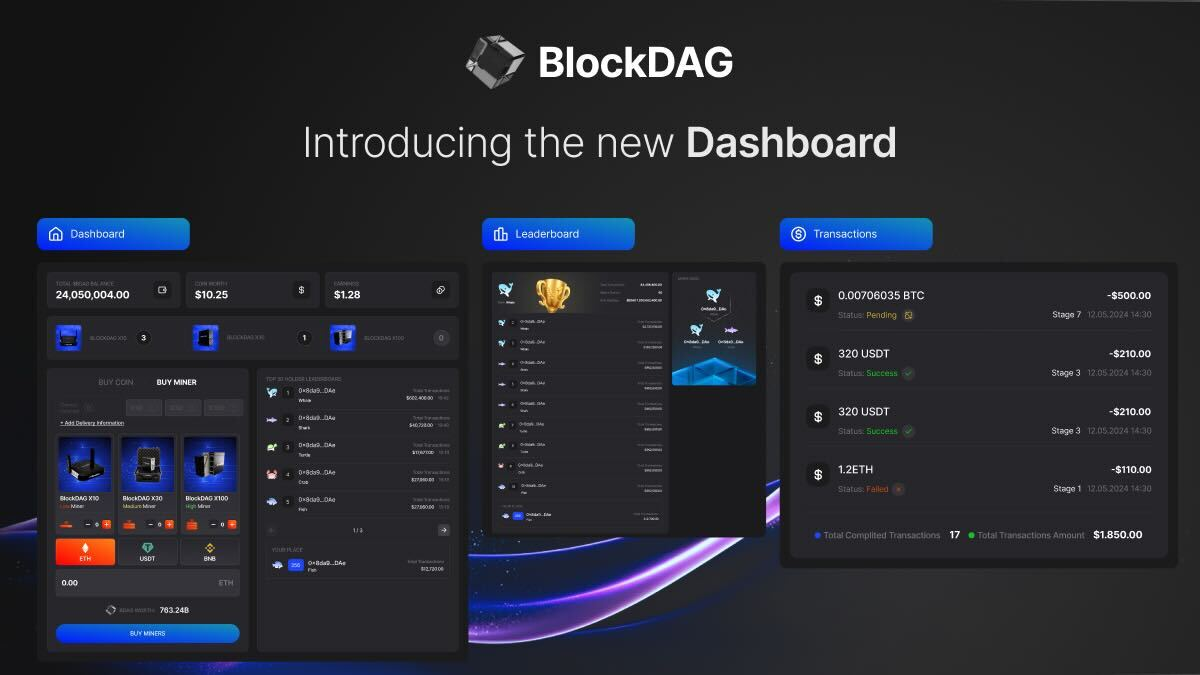 BlockDAG Gets A Massive Dashboard Update While Immutable X & NEAR Protocol Gains Miners PlatoBlockchain Data Intelligence. Vertical Search. Ai.