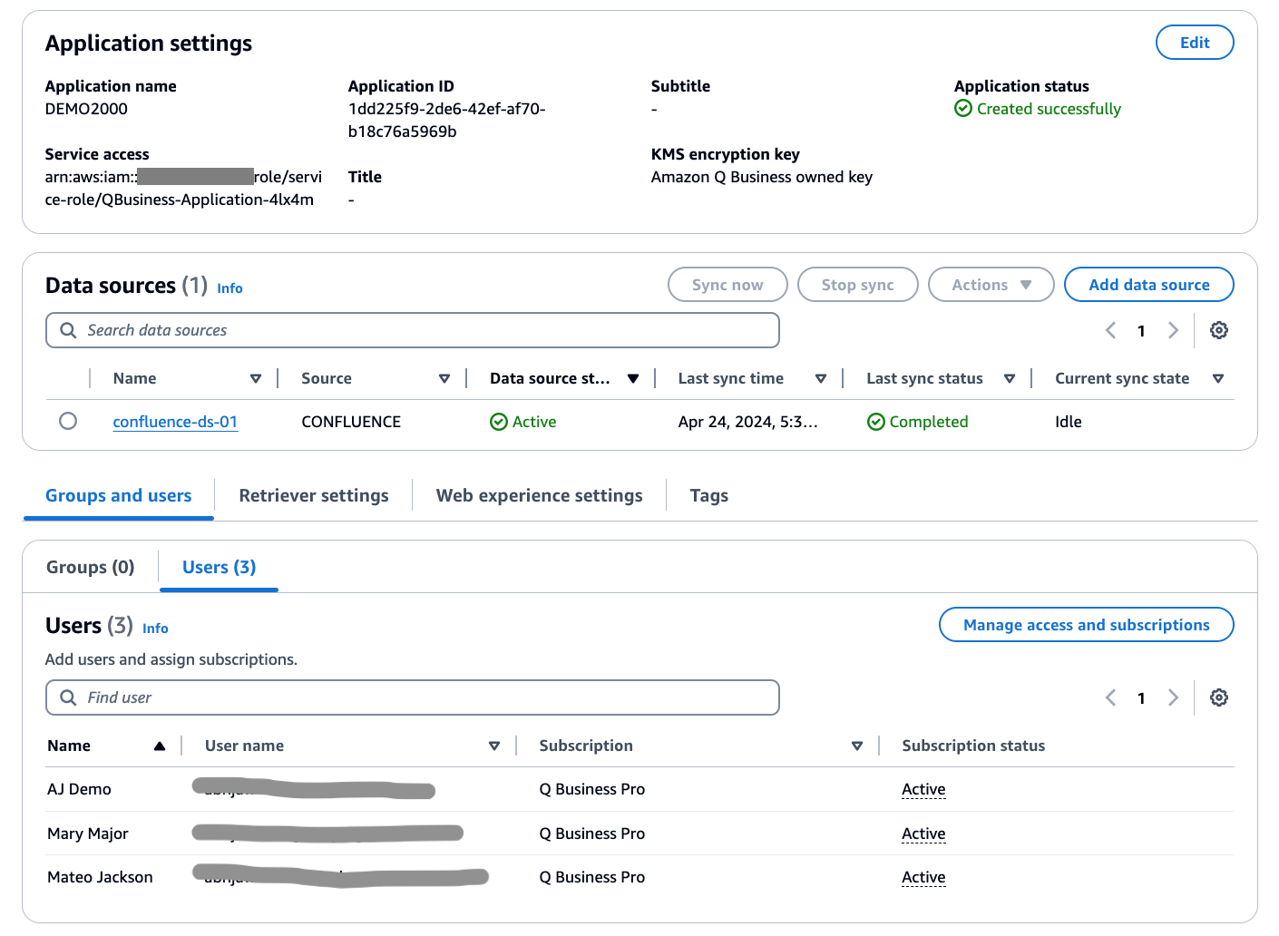 Build private and secure enterprise generative AI apps with Amazon Q Business and AWS IAM Identity Center | Amazon Web Services screenshots PlatoBlockchain Data Intelligence. Vertical Search. Ai.