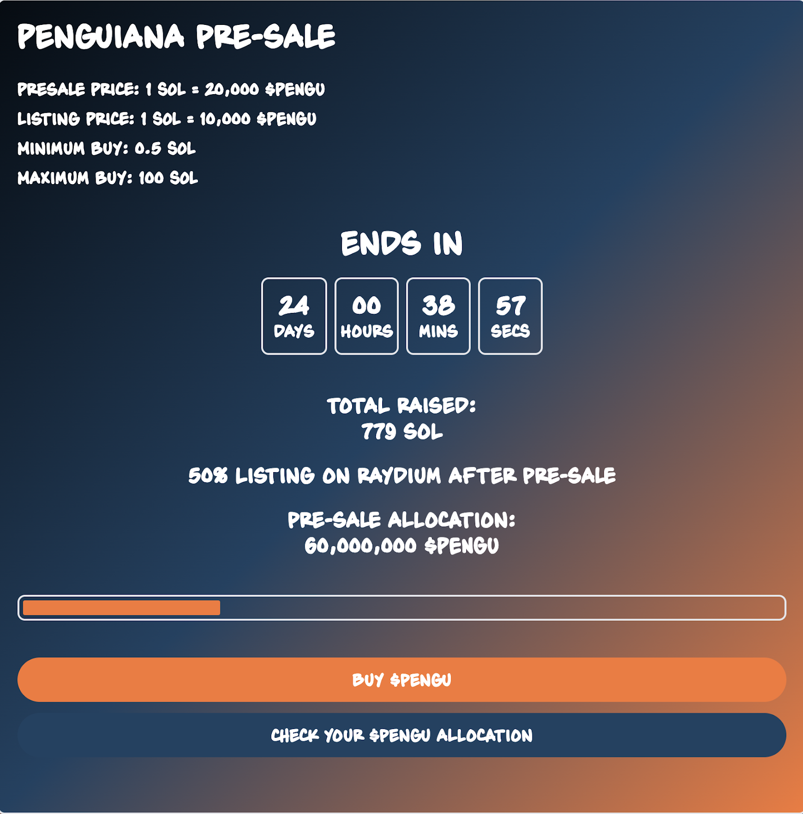 Penguiana, A Penguin-Themed Meme Coin, Set To Launch Demo Of Its Play To Earn Game, Fills Almost 30% Of Its Presale Allocation raydium PlatoBlockchain Data Intelligence. Vertical Search. Ai.