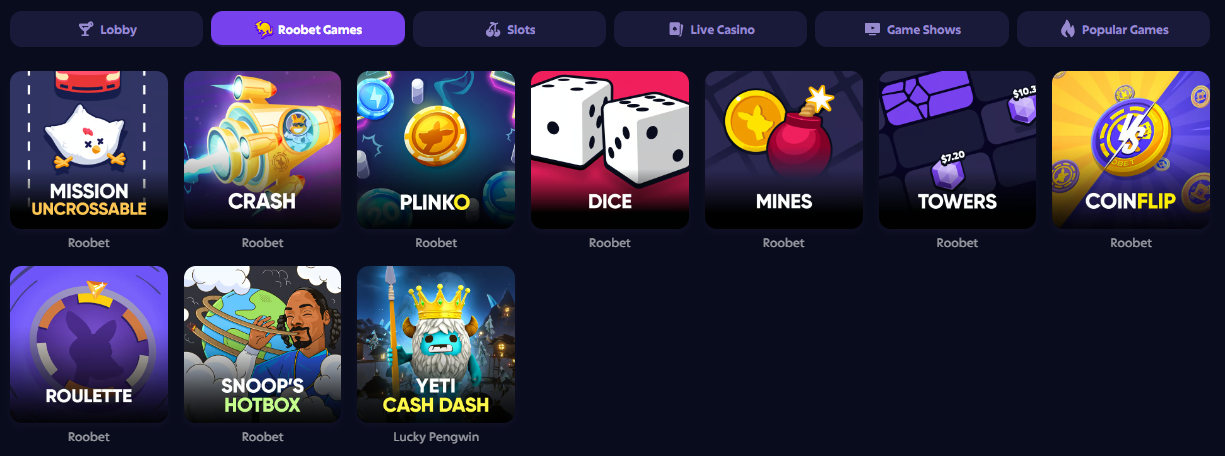 Roobet Doubles Max Win Limit to $1,000,000 on In-House Games | BitcoinChaser Dash PlatoBlockchain Data Intelligence. Vertical Search. Ai.