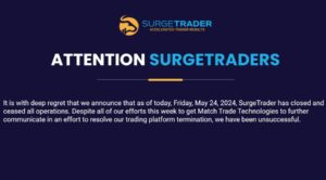 SurgeTrader Shuts Down a Week after Losing Match-Trader License
