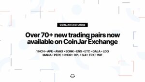 79 new trading pairs added to CoinJar Exchange