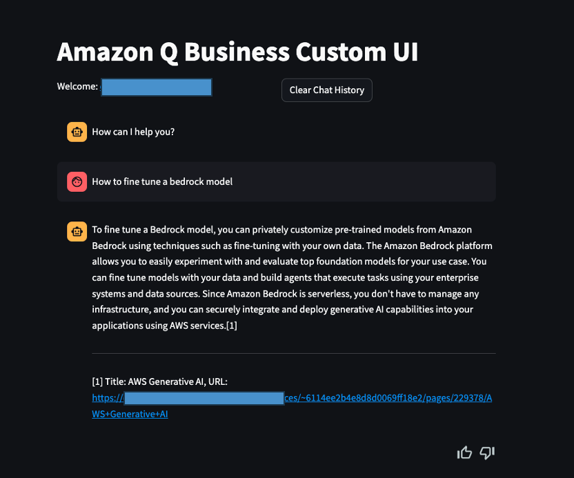 Build a custom UI for Amazon Q Business | Amazon Web Services PlatoBlockchain Data Intelligence. Vertical Search. Ai.