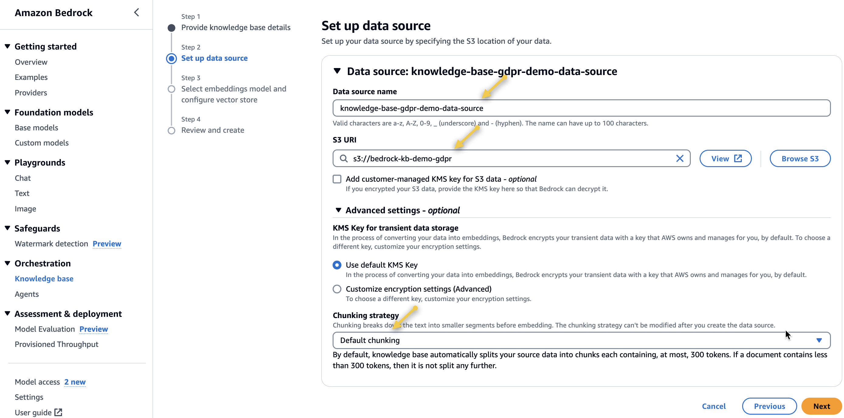 Implementing Knowledge Bases for Amazon Bedrock in support of GDPR (right to be forgotten) requests | Amazon Web Services PlatoBlockchain Data Intelligence. Vertical Search. Ai.