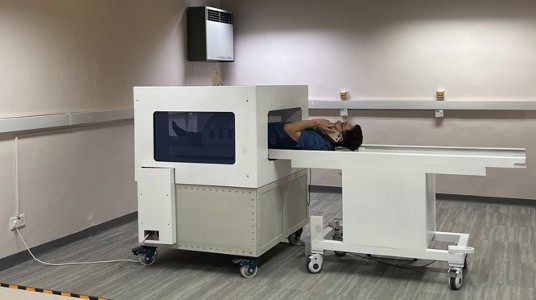Prototype ultralow-field MRI scanner